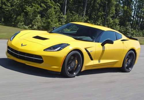 The front end of the 2014 Chevrolet Corvette Stingray Z51 in Velocity ...